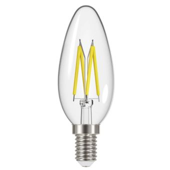Energizer 3.8w Filament LED Clear Candle E14 Lightulb