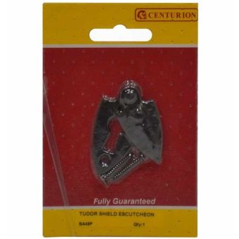 55mm x 25mm (2 1/8" x 1") Tudor Covered Shield Escutcheon