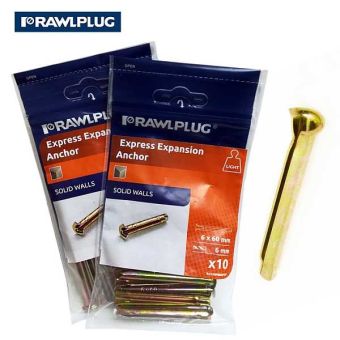 Rawlplug Yellow Passivated Express Expansion Anchors