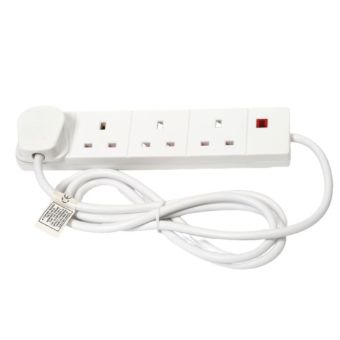 4 Way Extension Socket Lead - 2m