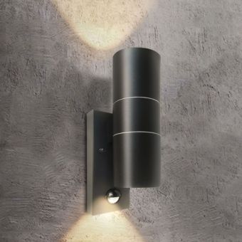 Extrastar Outdoor Up & Down Double Wall Light Black