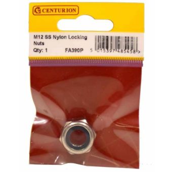 M12 Stainless Steel Nylon Locking Nuts (Pack of 1)