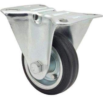 Fixed Castor Black 80mm - 60kg