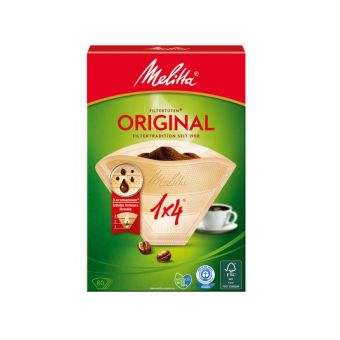 Melitta Coffee Filter Papers / Bags brown 1x4 - Pack of 80