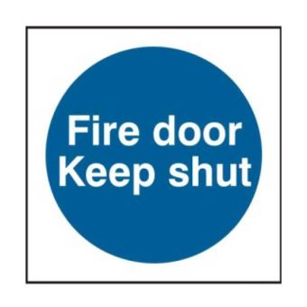 Fire door Keep shut - RPVC Sign (100 x 100mm)