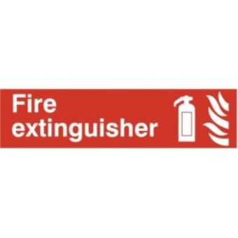 Fire extinguisher - PVC Sign (200mm x 50mm)
