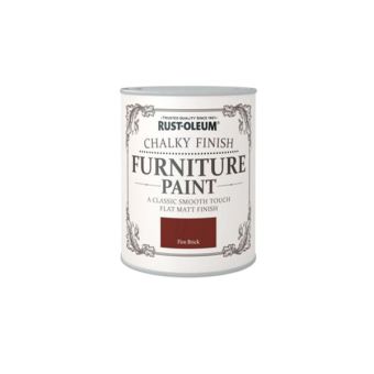 Rust-Oleum Chalky Finish Furniture Paint Fire Brick 750ml