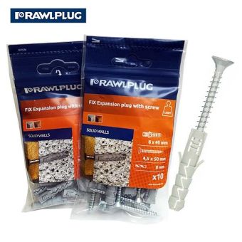 Rawlplug FIX Expansion Plugs With Screws