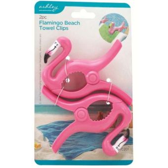 Flamingo Towel Clips - pack of 2