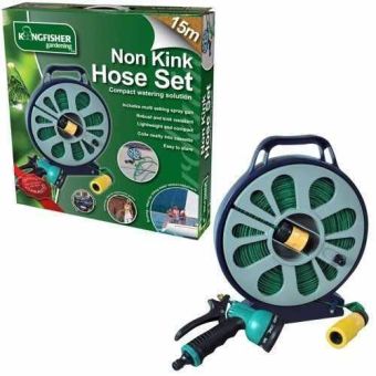 Kingfisher Non Kink Garden Hose & Cassette - 15m