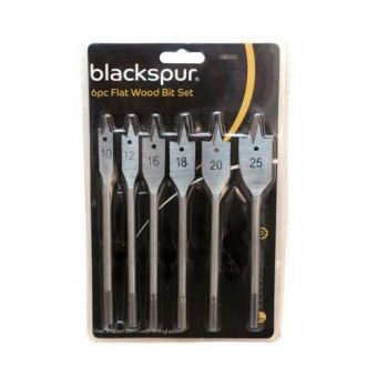 6 Piece Flat Wood Bit Set