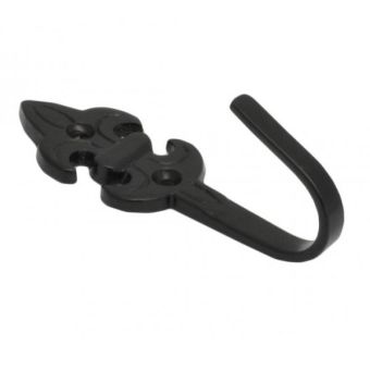 75mm EXB Fleur-De-Lys Tassel Hook - Black Finish