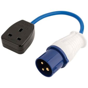 16 Amp To 13 Amp Fly Lead Adaptor - 230v