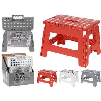 Folding Step Up Stool - Red Finish