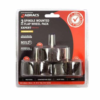 Abracs 3pc Mixed Spindle Mounted Flap Wheel