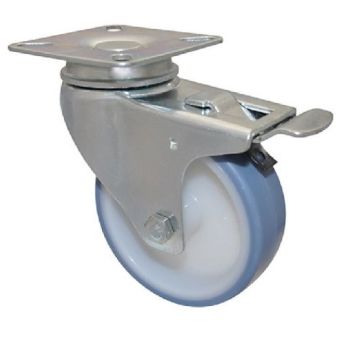 Castor Swivel Locking Blue 75mm - 60kg