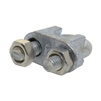 Galvanised Steel Wire Rope Grips 6mm Pack of 3 for Secure Loops and Fixings