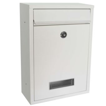 Gardag Concourse Mail Box White – Durable, Weatherproof Post Box with Secure Lock