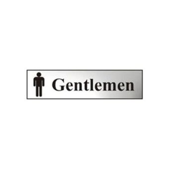 Gentlemen Sign With Graphic Silver