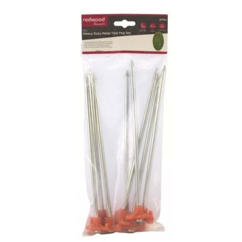 Redwood 8pc Heavy Duty Metal Tent Peg Set
