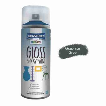 Johnstones Revive Gloss Spray Paint 400ml - Graphite Grey