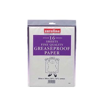 Caroline Greaseproof Paper Sheets - Pack Of 16