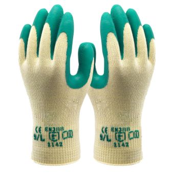 Green Grip Gloves X Large - Heavy Duty Breathable Latex Palm Work Gloves for Superior Grip and Comfort