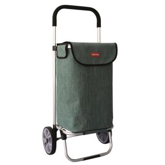 Green Naples Aluminium 2 Wheel Shopping Trolley - 45L