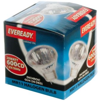 Eveready 20W Dichroic GU4 MR11 Halogen Light Bulb