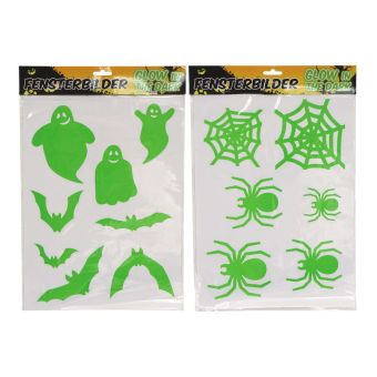 Halloween Glow in the Dark Window Stickers