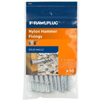 Rawlplug Hammer Fixings - 8x 120mm (Pack of 10)
