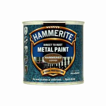Hammerite Direct To Rust Metal Paint - Hammered Copper 250ml