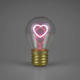 Kingavon Rechargeable LED Table Lamp with USB-C Charging and 5.5 Hour Runtime - Heart