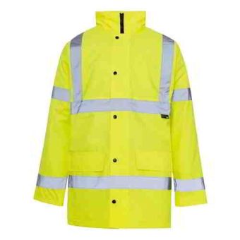 Hi Vis Yellow Parka - Large