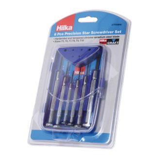 Hilka 6-Piece Precision Screwdriver Set with Hardened Chrome Vanadium Blades