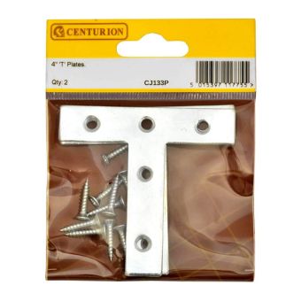 100mm Tee Plates - Zinc Plated