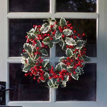 Classic HollyBerry Wreath 40cm I Ready to Hang