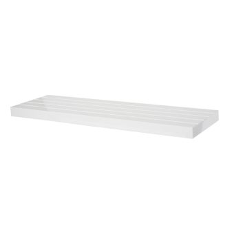 Home Essentials Groove Shelf White Gloss