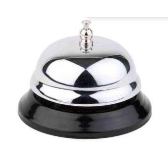Classic Stainless Steel Reception Bell – Durable, Elegant, and Clear-Sounding Service Bell