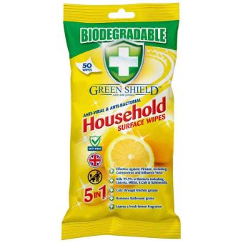 Green Shield Disinfectant Surface Wipes Pack of 50