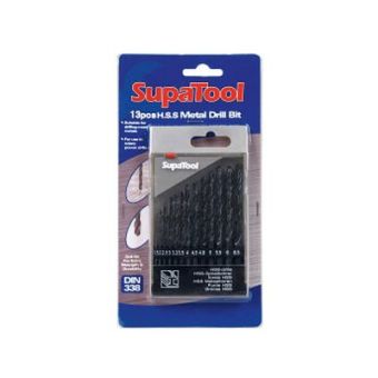 SupaTool HSS Metal Drill Bit Set 13 Pieces