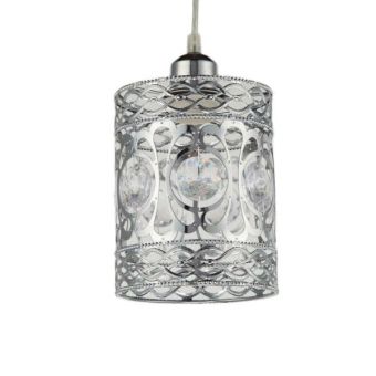 Silver Beaded Kasbah Lantern Lampshade - 19cm