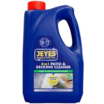 Jeyes 4 in 1 Patio and Decking Cleaner 2L – Ready to Use Outdoor Surface Cleaner for Algae Dirt and Stains