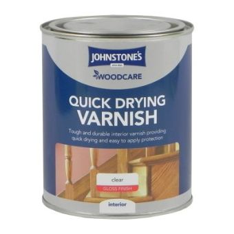 Johnstones Woodcare Quick Dry Varnish Clear Gloss 750ml