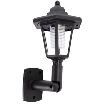 Kingavon Vintage Solar Wall Lantern - Black