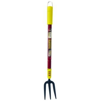 Kingfisher Telescopic Garden Hand Fork with Adjustable Handle and Soft Grip for Easy Gardening