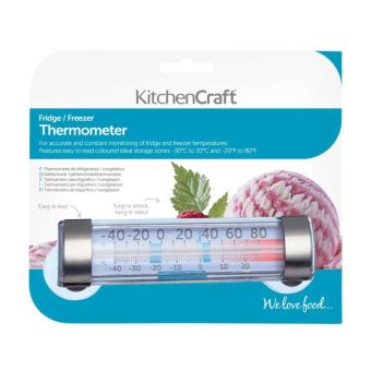 Kitchen Craft Fridge / Freezer Thermometer - With Suction Cups