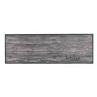 Grey Wood Kitchen Runner - 50 x 150cm
