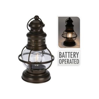 Antique Style Lantern - 16.5 cm x 15.5 cm x 27 cm (Battery Operated)