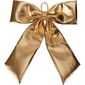 Large Gold Metallic Christmas Bow 68 x 80cm – Luxurious Decorative Bow for Doors